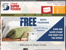 Tablet Screenshot of oneillsuperfoods.com